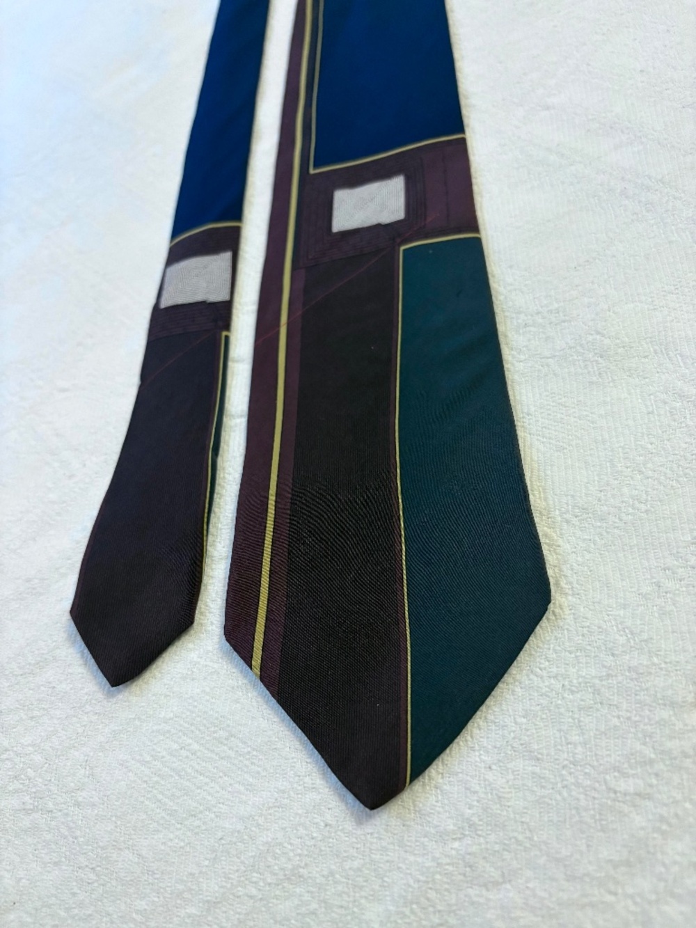 VTG Frank Lloyd Wright Silk Tie Boxelder Milwaukee 1943 Autobiography Art Deco